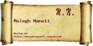 Melegh Nanett névjegykártya